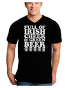 Full of Irish Cheer and Green Beer Adult Dark V-Neck T-Shirt by TooLoud-Mens V-Neck T-Shirt-TooLoud-Black-Small-Davson Sales