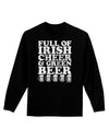 Full of Irish Cheer and Green Beer Adult Long Sleeve Dark T-Shirt by TooLoud-TooLoud-Black-Small-Davson Sales