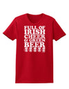 Full of Irish Cheer and Green Beer Womens Dark T-Shirt by TooLoud-Womens T-Shirt-TooLoud-Red-X-Small-Davson Sales