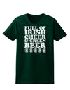 Full of Irish Cheer and Green Beer Womens Dark T-Shirt by TooLoud-Womens T-Shirt-TooLoud-Forest-Green-Small-Davson Sales