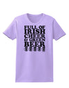 Full of Irish Cheer and Green Beer Womens T-Shirt by TooLoud-Womens T-Shirt-TooLoud-Lavender-X-Small-Davson Sales