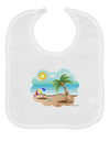 Fun Summer Beach Scene Baby Bib by TooLoud