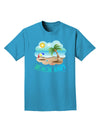 Fun Summer Beach Scene - Beach Baby Adult Dark T-Shirt by TooLoud-Mens T-Shirt-TooLoud-Turquoise-Small-Davson Sales