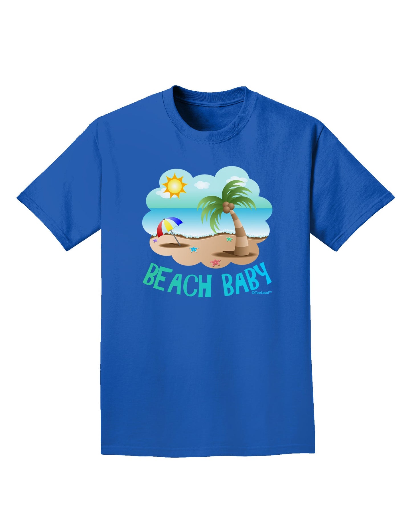 Fun Summer Beach Scene - Beach Baby Adult Dark T-Shirt by TooLoud-Mens T-Shirt-TooLoud-Royal-Blue-Small-Davson Sales