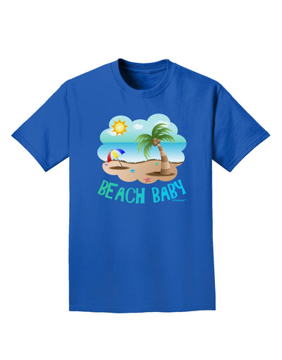 Fun Summer Beach Scene - Beach Baby Adult Dark T-Shirt by TooLoud-Mens T-Shirt-TooLoud-Royal-Blue-Small-Davson Sales