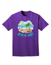 Fun Summer Beach Scene - Beach Baby Adult Dark T-Shirt by TooLoud-Mens T-Shirt-TooLoud-Purple-Small-Davson Sales