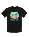 Fun Summer Beach Scene - Beach Baby Childrens Dark T-Shirt by TooLoud-Childrens T-Shirt-TooLoud-Black-X-Small-Davson Sales