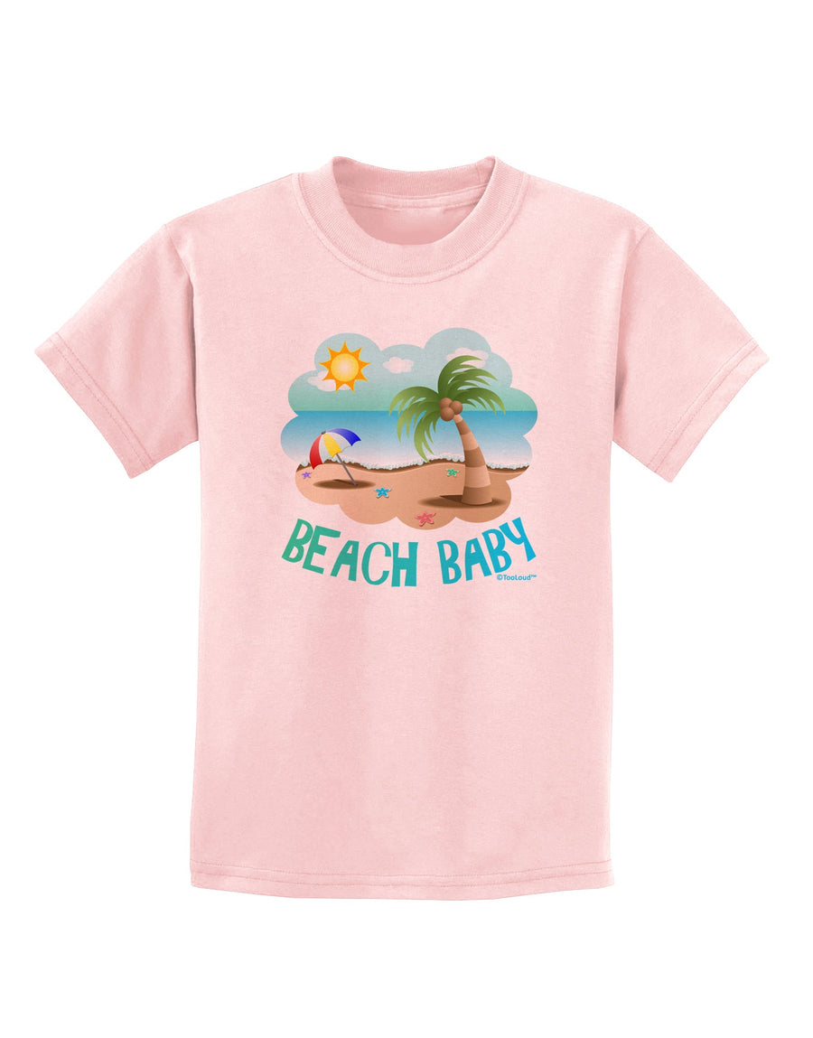 Fun Summer Beach Scene - Beach Baby Childrens T-Shirt by TooLoud-Childrens T-Shirt-TooLoud-White-X-Small-Davson Sales