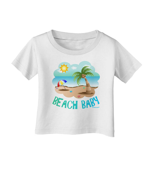 Fun Summer Beach Scene - Beach Baby Infant T-Shirt by TooLoud-Infant T-Shirt-TooLoud-White-06-Months-Davson Sales