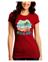 Fun Summer Beach Scene - Beach Baby Juniors Crew Dark T-Shirt by TooLoud-T-Shirts Juniors Tops-TooLoud-Red-Juniors Fitted Small-Davson Sales