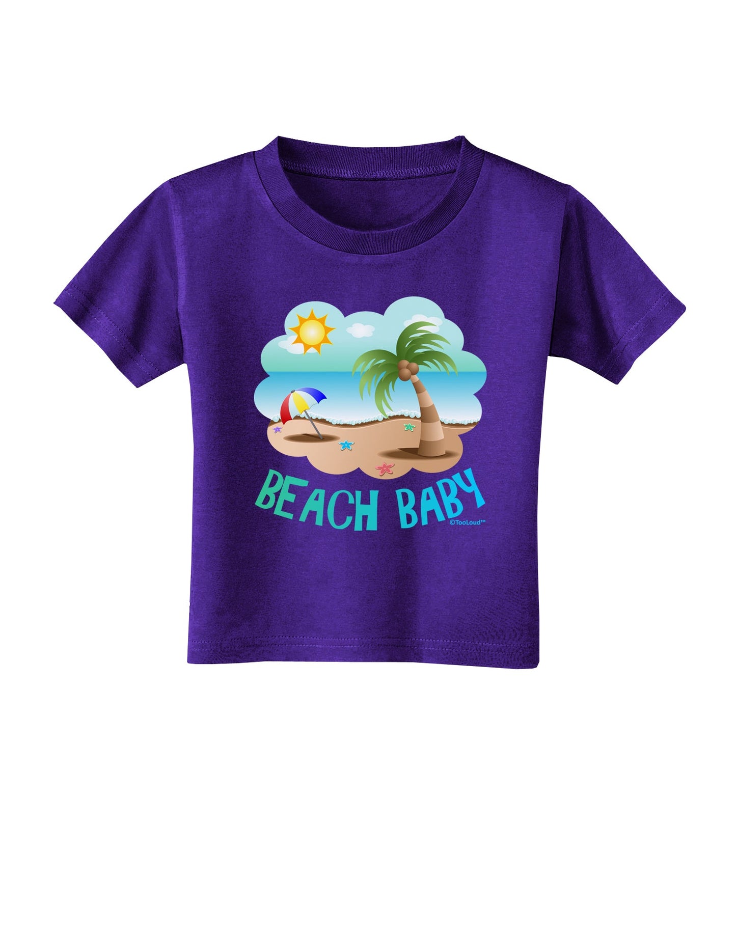 Fun Summer Beach Scene - Beach Baby Toddler T-Shirt Dark by TooLoud-Toddler T-Shirt-TooLoud-Purple-2T-Davson Sales