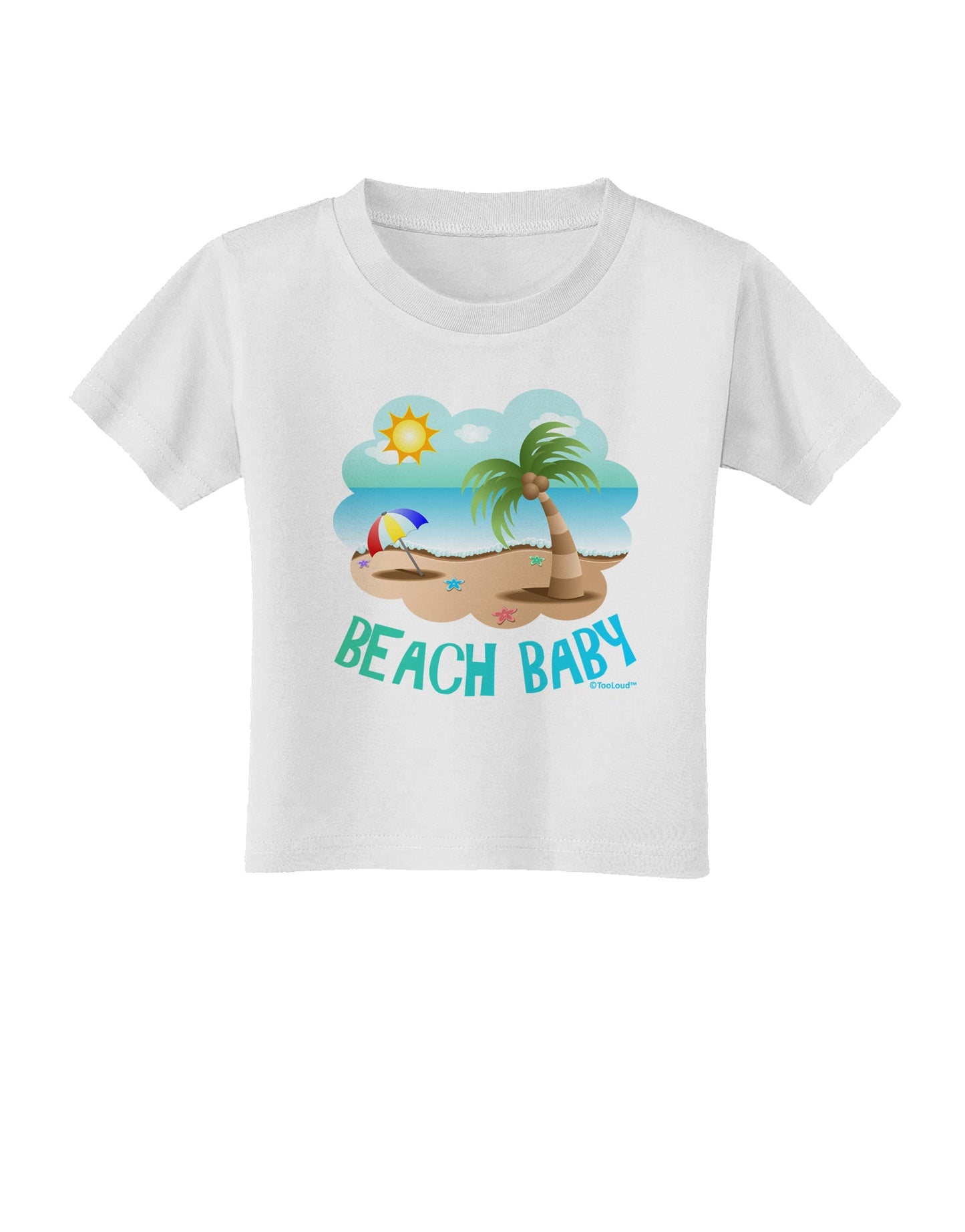 Fun Summer Beach Scene - Beach Baby Toddler T-Shirt by TooLoud-Toddler T-Shirt-TooLoud-White-2T-Davson Sales
