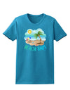 Fun Summer Beach Scene - Beach Baby Womens Dark T-Shirt by TooLoud-Womens T-Shirt-TooLoud-Turquoise-X-Small-Davson Sales