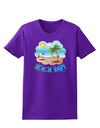 Fun Summer Beach Scene - Beach Baby Womens Dark T-Shirt by TooLoud-Womens T-Shirt-TooLoud-Purple-X-Small-Davson Sales