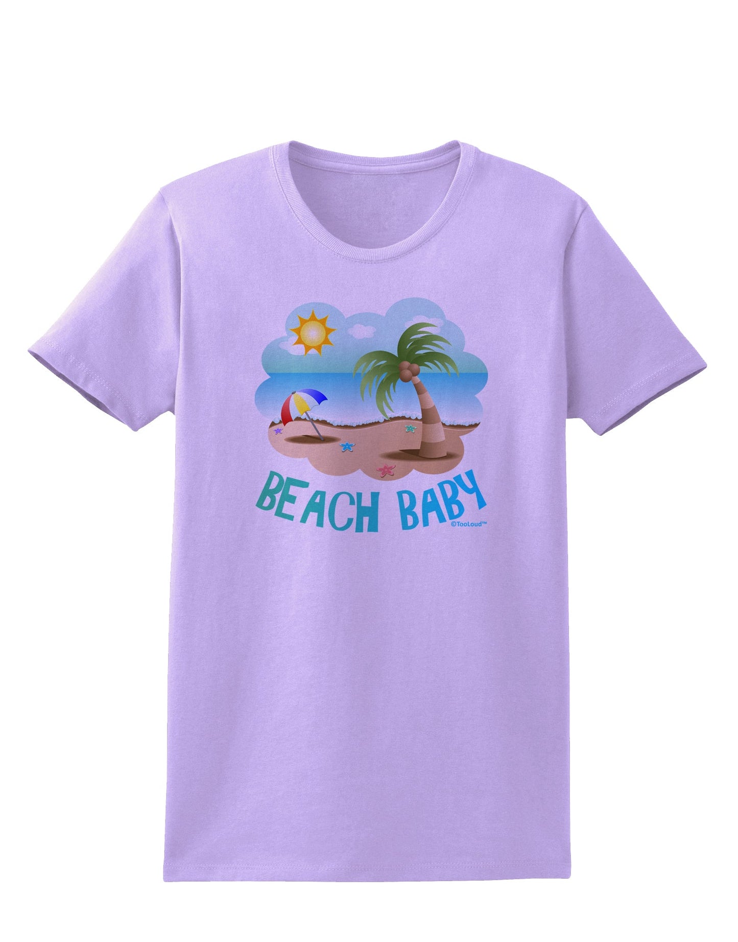 Fun Summer Beach Scene - Beach Baby Womens T-Shirt by TooLoud-Womens T-Shirt-TooLoud-Lavender-X-Small-Davson Sales
