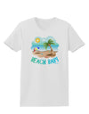 Fun Summer Beach Scene - Beach Baby Womens T-Shirt by TooLoud-Womens T-Shirt-TooLoud-White-X-Small-Davson Sales