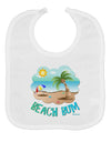 Fun Summer Beach Scene - Beach Bum Baby Bib by TooLoud