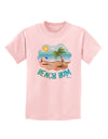 Fun Summer Beach Scene - Beach Bum Childrens T-Shirt by TooLoud-Childrens T-Shirt-TooLoud-PalePink-X-Small-Davson Sales