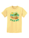 Fun Summer Beach Scene - Beach Bum Childrens T-Shirt by TooLoud-Childrens T-Shirt-TooLoud-Daffodil-Yellow-X-Small-Davson Sales