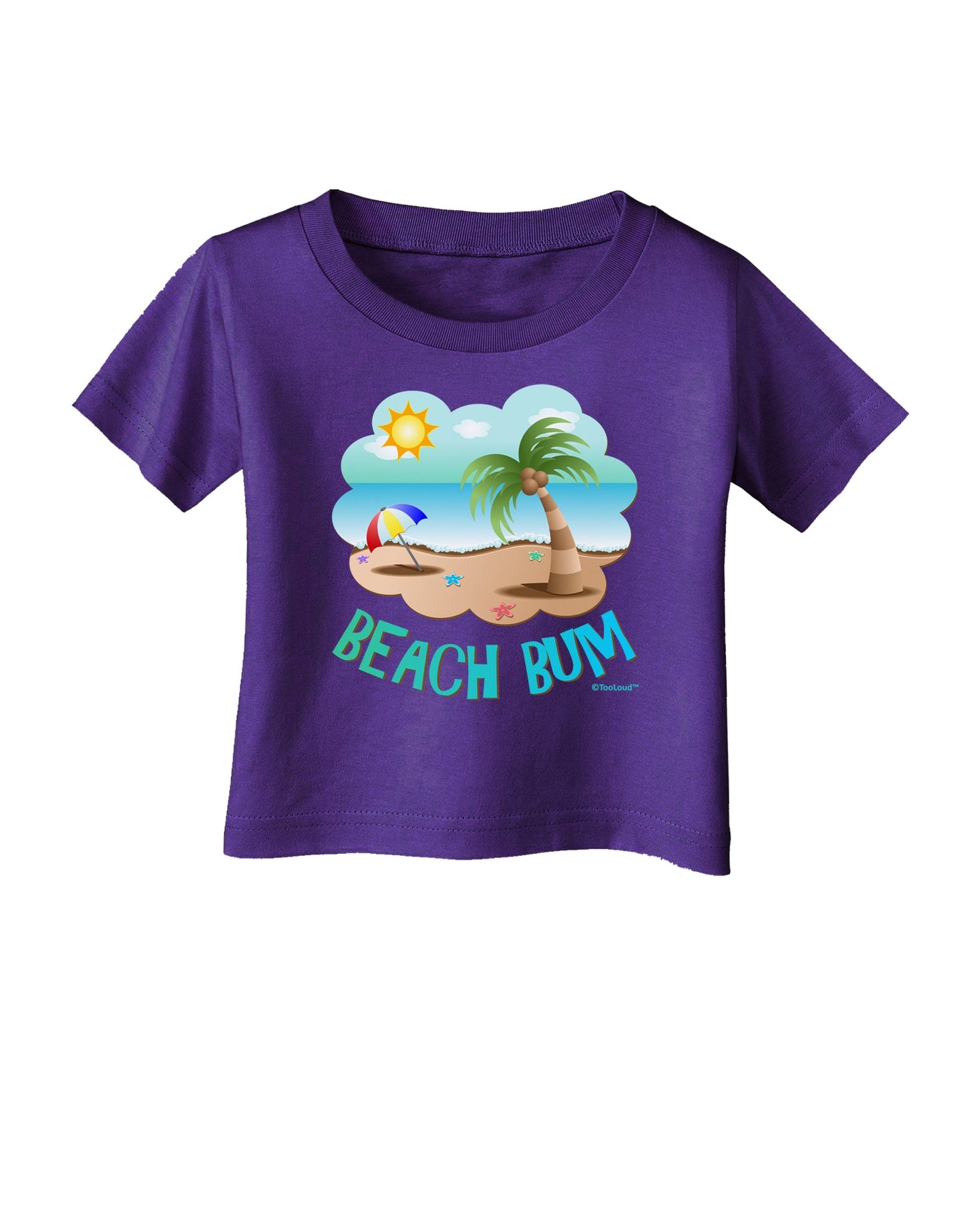 Fun Summer Beach Scene - Beach Bum Infant T-Shirt Dark by TooLoud-Infant T-Shirt-TooLoud-Purple-06-Months-Davson Sales
