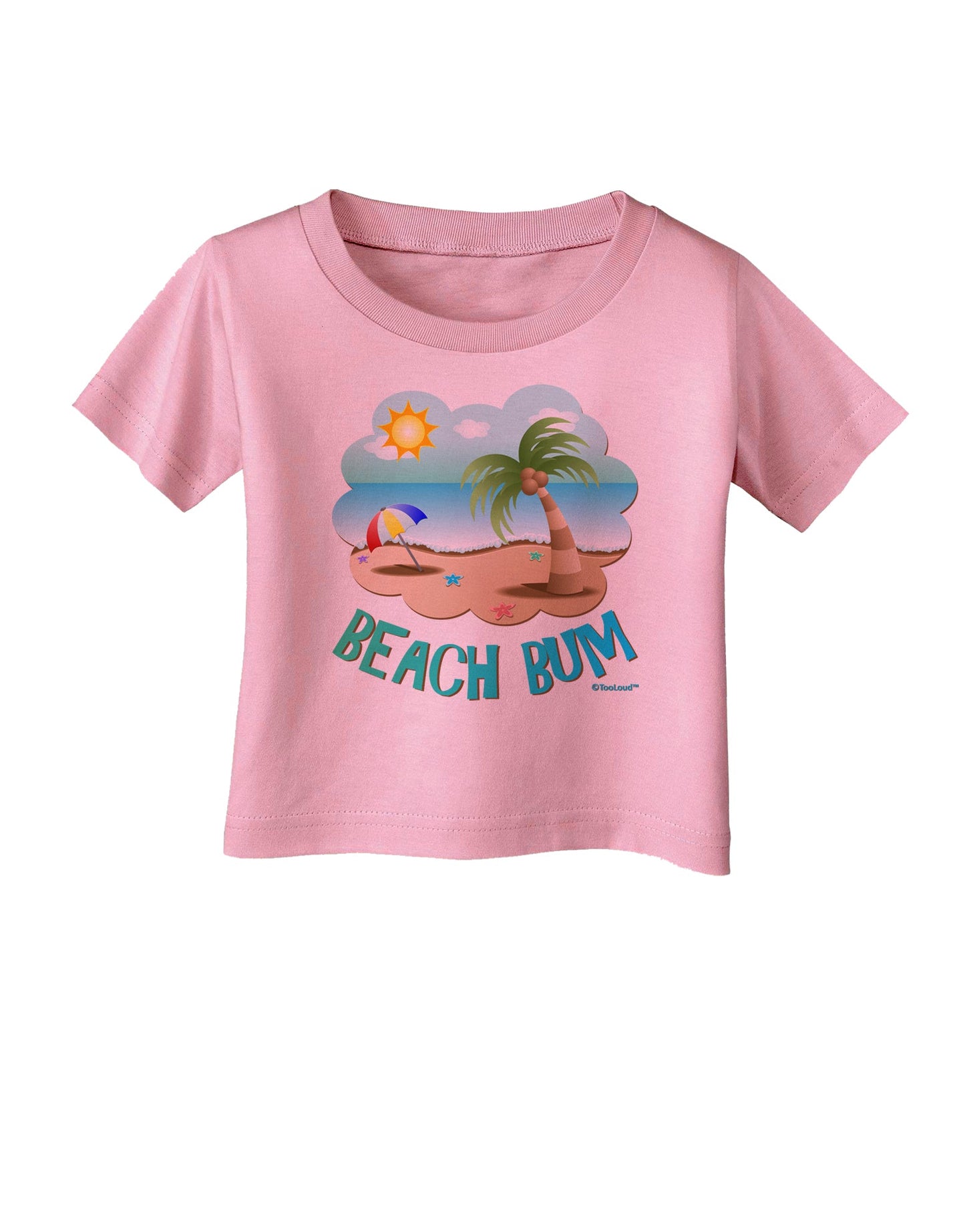 Fun Summer Beach Scene - Beach Bum Infant T-Shirt by TooLoud-Infant T-Shirt-TooLoud-Candy-Pink-06-Months-Davson Sales