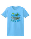 Fun Summer Beach Scene - Beach Bum Womens T-Shirt by TooLoud-Womens T-Shirt-TooLoud-Aquatic-Blue-X-Small-Davson Sales