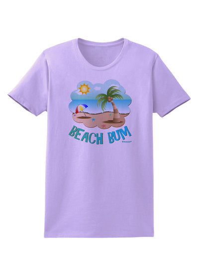 Fun Summer Beach Scene - Beach Bum Womens T-Shirt by TooLoud-Womens T-Shirt-TooLoud-Lavender-X-Small-Davson Sales