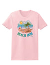 Fun Summer Beach Scene - Beach Bum Womens T-Shirt by TooLoud-Womens T-Shirt-TooLoud-PalePink-X-Small-Davson Sales