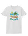 Fun Summer Beach Scene - Beach Bum Womens T-Shirt by TooLoud-Womens T-Shirt-TooLoud-White-X-Small-Davson Sales