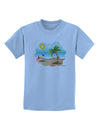 Fun Summer Beach Scene Childrens T-Shirt by TooLoud-Childrens T-Shirt-TooLoud-Light-Blue-X-Small-Davson Sales