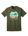 Fun Summer Beach Scene - Life's a Beach Adult Dark T-Shirt by TooLoud-Mens T-Shirt-TooLoud-Military-Green-Small-Davson Sales