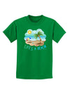 Fun Summer Beach Scene - Life's a Beach Childrens Dark T-Shirt by TooLoud-Childrens T-Shirt-TooLoud-Kelly-Green-X-Small-Davson Sales