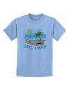 Fun Summer Beach Scene - Life's a Beach Childrens T-Shirt by TooLoud-Childrens T-Shirt-TooLoud-Light-Blue-X-Small-Davson Sales