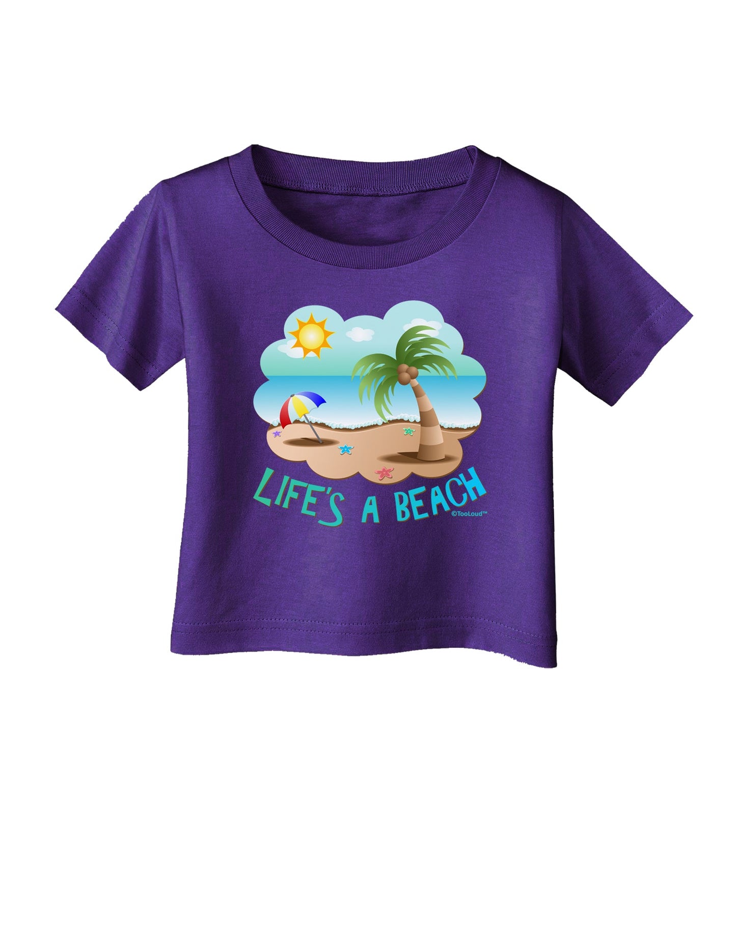 Fun Summer Beach Scene - Life's a Beach Infant T-Shirt Dark by TooLoud-Infant T-Shirt-TooLoud-Purple-06-Months-Davson Sales