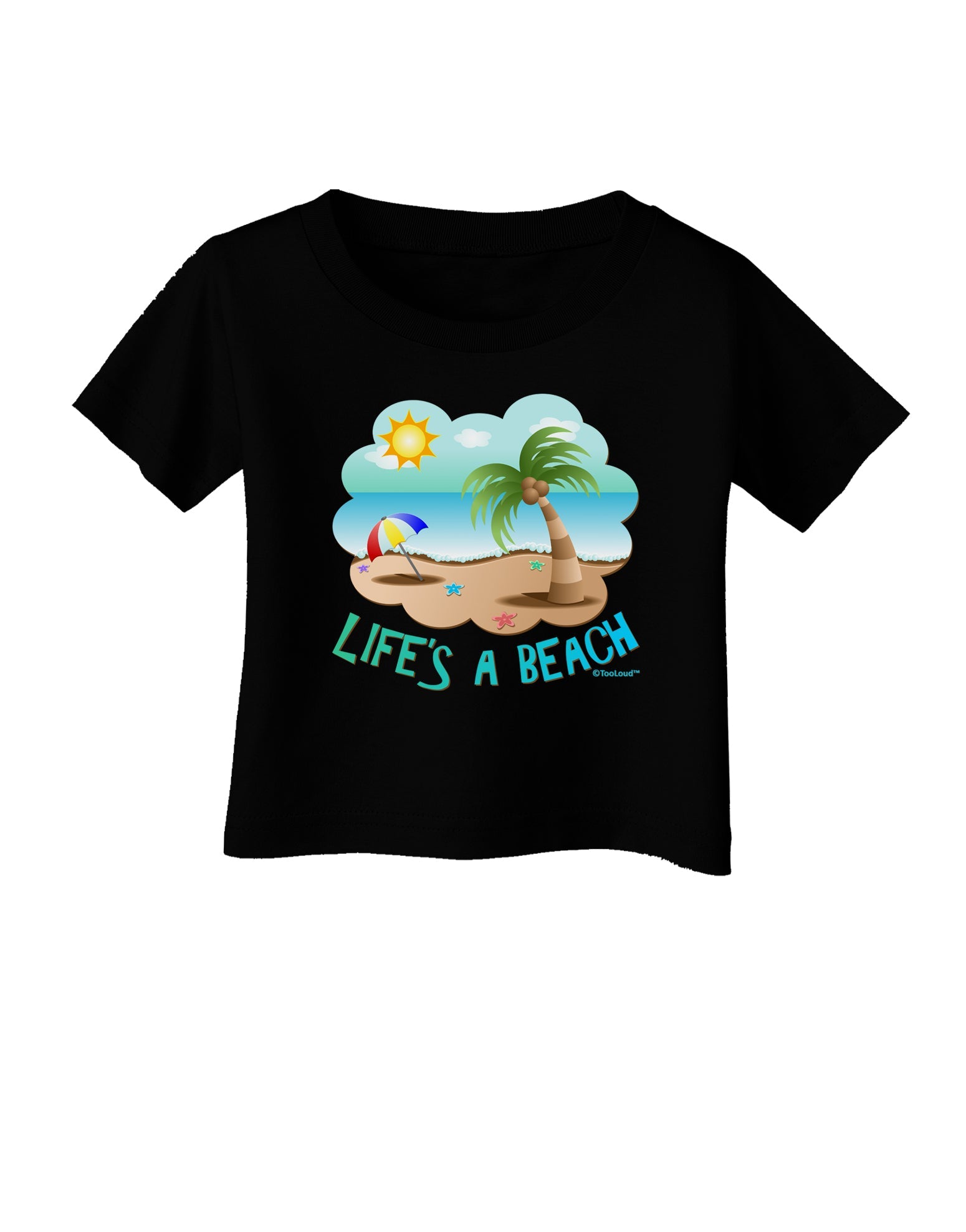 Fun Summer Beach Scene - Life's a Beach Infant T-Shirt Dark by TooLoud-Infant T-Shirt-TooLoud-Black-06-Months-Davson Sales