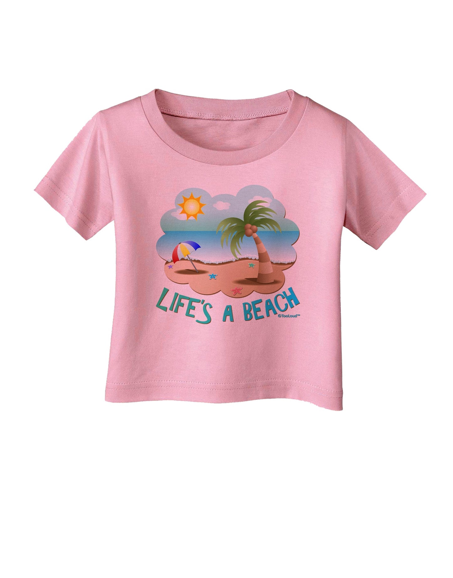 Fun Summer Beach Scene - Life's a Beach Infant T-Shirt by TooLoud-Infant T-Shirt-TooLoud-Candy-Pink-06-Months-Davson Sales