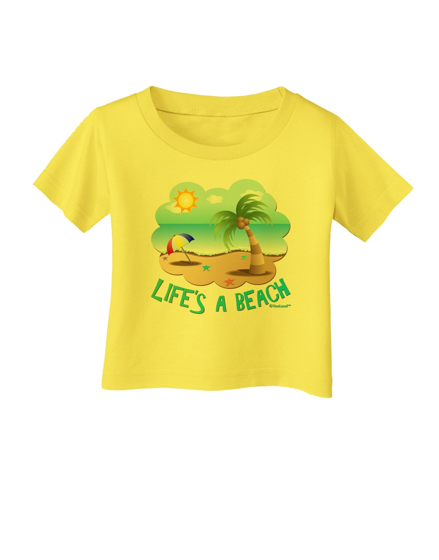 Fun Summer Beach Scene - Life's a Beach Infant T-Shirt by TooLoud-Infant T-Shirt-TooLoud-Yellow-06-Months-Davson Sales