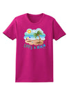 Fun Summer Beach Scene - Life's a Beach Womens Dark T-Shirt by TooLoud-Womens T-Shirt-TooLoud-Hot-Pink-Small-Davson Sales