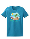 Fun Summer Beach Scene - Life's a Beach Womens Dark T-Shirt by TooLoud-Womens T-Shirt-TooLoud-Turquoise-X-Small-Davson Sales