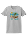 Fun Summer Beach Scene - Life's a Beach Womens T-Shirt by TooLoud-Womens T-Shirt-TooLoud-AshGray-X-Small-Davson Sales