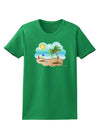 Fun Summer Beach Scene Womens Dark T-Shirt by TooLoud-Womens T-Shirt-TooLoud-Kelly-Green-X-Small-Davson Sales