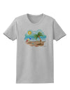 Fun Summer Beach Scene Womens T-Shirt by TooLoud-Womens T-Shirt-TooLoud-AshGray-X-Small-Davson Sales