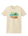 Fun Summer Beach Scene Womens T-Shirt by TooLoud-Womens T-Shirt-TooLoud-Natural-X-Small-Davson Sales