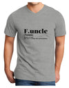 Funcle - Fun Uncle Adult V-Neck T-shirt by TooLoud-TooLoud-HeatherGray-Small-Davson Sales