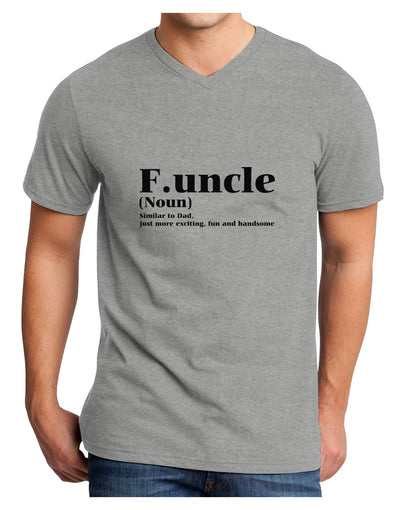 Funcle - Fun Uncle Adult V-Neck T-shirt by TooLoud-TooLoud-HeatherGray-Small-Davson Sales