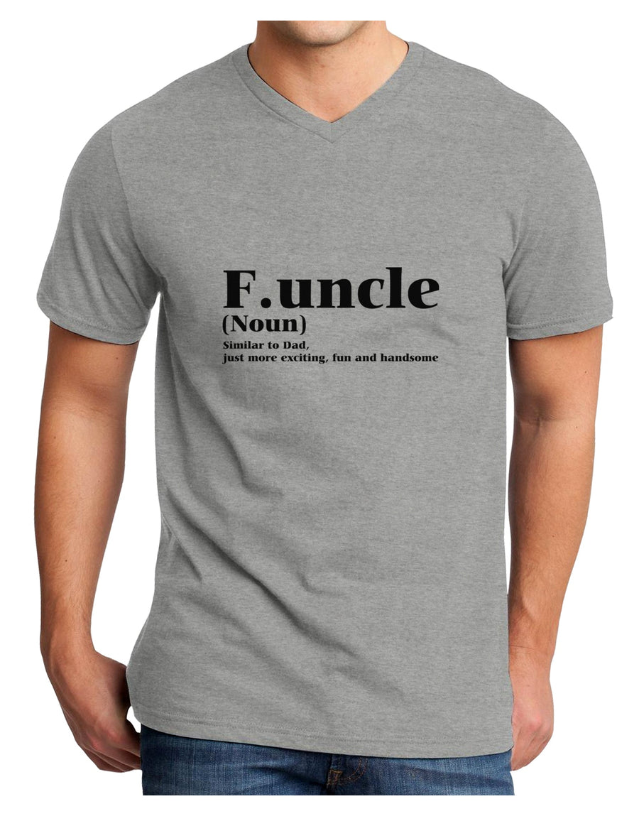 Funcle - Fun Uncle Adult V-Neck T-shirt by TooLoud-TooLoud-White-Small-Davson Sales