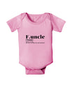 Funcle - Fun Uncle Baby Romper Bodysuit by TooLoud-TooLoud-Pink-06-Months-Davson Sales