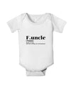 Funcle - Fun Uncle Baby Romper Bodysuit by TooLoud-TooLoud-White-06-Months-Davson Sales