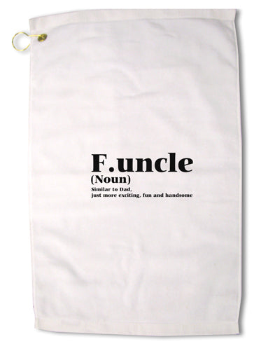 Funcle - Fun Uncle Premium Cotton Golf Towel - 16 x 25 inch by TooLoud-Golf Towel-TooLoud-16x25"-Davson Sales