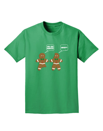 Funny Gingerbread Conversation Christmas Adult Dark T-Shirt-Mens T-Shirt-TooLoud-Kelly-Green-Small-Davson Sales